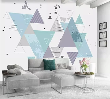 Beibehang ozadje po Meri 3d zidana sodobne geometrijske lisasto nezakonitih trikotnik steno papirjev doma dekor dnevne sobe TV ozadje