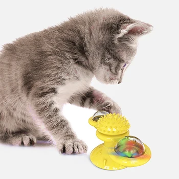 LED Mačka Vetrnica Igrača Praskanje Interaktivni Mačka Dražila za Hišne živali z Catnip Žogo