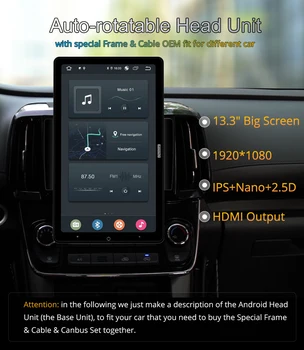 13,3 Palca 1920*1080 Ownice Android 10.0 Avto Radio ForPolo limuzina 2008 2009 2010 2011 Auto Večpredstavnostna GPS Player Samodejno Vrtljiv