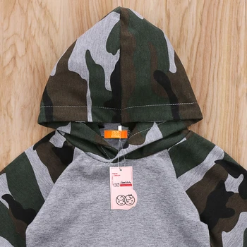 2Pcs Novorojenih Otrok Baby Boy Prikrivanje Hooded Vrh+Dolge Hlače Obleko Oblačila Priložnostne