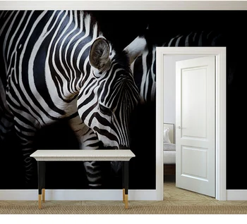 Bacaz Art Živalskih Zebra 3d Steno stensko Ozadje Nalepke za Steno papir za Dnevni prostor Kavč Ozadju Dekor 3d Nalepke Živali