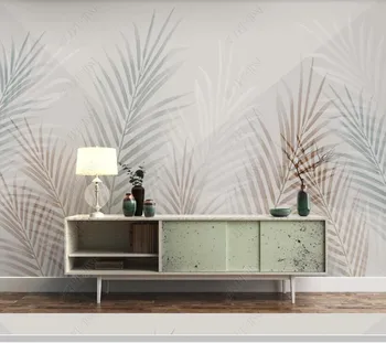 Sodobna preprost rastline 3d ozadje de papel parede,dnevni prostor kavč, TV steno spalnica steno papirjev doma dekor restavracija, bar zidana