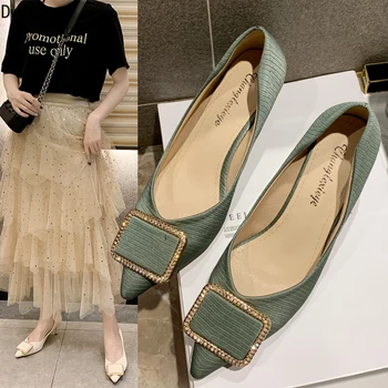 Ženske enotni čevlji 2019 nove divje nosorogovo opozoril stiletto petah korejski moda 6 cm rednega dela čevlji