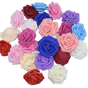 10/20pcs 10 cm Umetno PE Pene Rose Cvet Glave svate, Dekoracijo Domov DIY Venec Obrti Album Rose Cvet Dobave