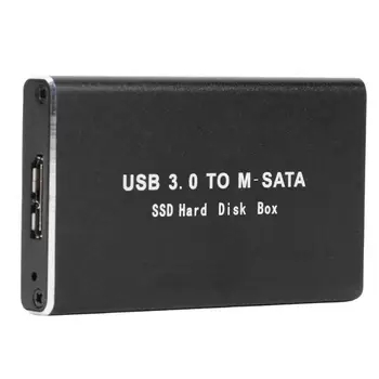 Mini SSD Trdi Disk Primeru, USB 3.0, da mSATA Adapter za Trdi Disk, Ohišje Aluminij Zlitine Zunanji Trdi Disk Primeru za Windows/MAC