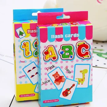 36Pcs/set Otrok Flash Učenje angleščine, Besede, Številke, Kognitivne Kartice Igre Komplet za Malčke Baby Pismenosti Igra Izobraževalne Kartico