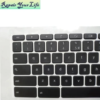 Laptop tipkovnici za ASUS C300MA C300M v ameriški angleščini AE0C8R00010 9Z.N8LSQ.11D NSK-UZ1SQ 0KNB0-112BUI00 črno bel podpori za dlani pokrov
