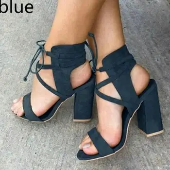 Močen visokih petah poletni čevlji ženske sandale črpalke ženske ženska poroko chaussure femme čipke gor Čevlji