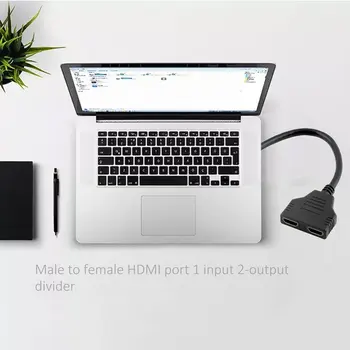 HDMI je združljiv Kabel Adapter Za 1,4 B HDMI Splitter-združljiv 1 v 2 Out Priključek za Kabel Hub HDMI je združljiv 2-vrata Moški-Ženska