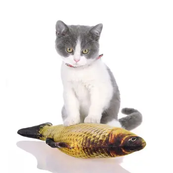 Hišnih Mačk Igrače Lepe Ribe Obliko Žvečilni Igrača Simulacije Polnjene Ribe z Catnip Pet Interaktivna Igrača za Mačke Mucek 20 cm