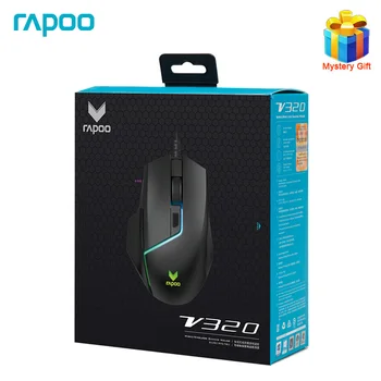 Rapoo V320 Original 2.4 G Brezžični RGB Gaming Miška z 5000DPI 8 Programabilni Gumbi za Miško Igralec PUBG Overwatch LOL