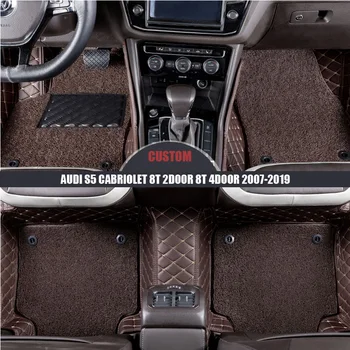 Csutom avto predpražnike za Audi S5 2door 4door 8T Cabriolet 2007-2016 2017 2018 2019 auto preprogo avto accesaccessories