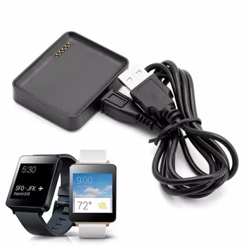 Polnilnik za Polnjenje Dock Stojalo Adapter + USB Kabel za LG G Watch W100 Pametno Gledati