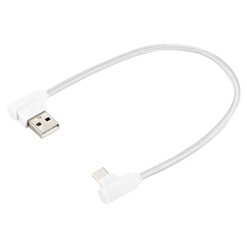 Podatkovni Kabli 25 cm USB na USB-C / Tip-C Najlon Vezavi Slog Dvojno Komolec Kabel za Polnjenje