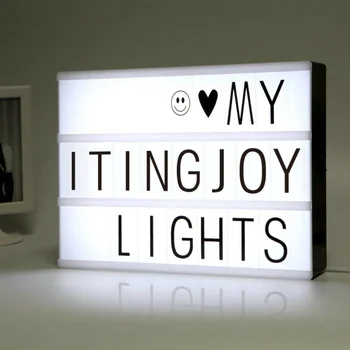 Novo A4, LED Kombinacija Svetlobe Polje 96PCS DIY Black pisemske kartice, Lightbox Message Board Doma Nočna Lučka Tabela Dekoracija Razsvetljava