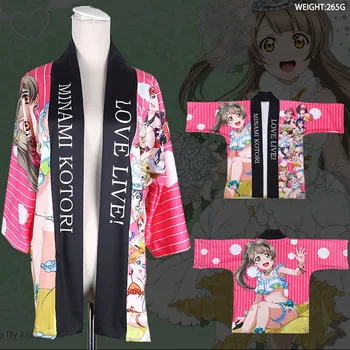 Ljubezen živi Kousaka Honoka Minami Kotori Plašč Yukata Cosplay Kostum LoveLive! Japonski Moški Ženske Kimono Vsakodnevno Casual Haori