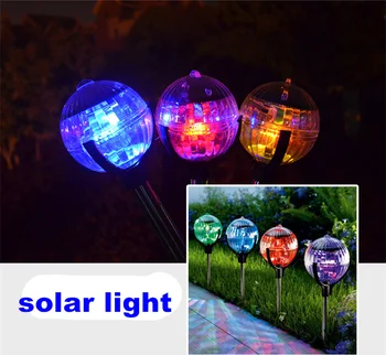 2pcs sončne LED vrt dekorativne luči avtomatsko spreminjanje barve nepremočljiva travnik svetloba zunanja razsvetljava