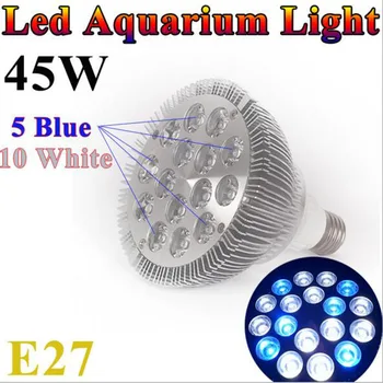 5pcs/veliko Akvarijske Žarnice E27 15w 21w 36w 45w 54W PAR38 LED Koralni Greben Rastejo Svetlobe High Power Fish Tank Akvarij Lučka LED Žarnice