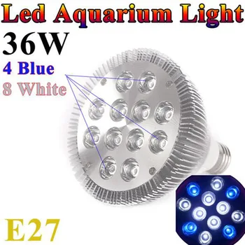 5pcs/veliko Akvarijske Žarnice E27 15w 21w 36w 45w 54W PAR38 LED Koralni Greben Rastejo Svetlobe High Power Fish Tank Akvarij Lučka LED Žarnice