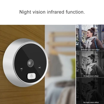 Anjielosmart Zvonec Kamere IR Nočno Vizijo Interkom Vrata Bell Viewer Smart Video Luknjo Digitalni Vrata Oči Varnost