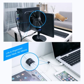 RAXFLY Kabel Organizator Najlon Kabel USB za Upravljanje Slušalke Imetnik Miško Kabel Zaščitnik HDMI Žice Navijalec Posnetek Za iPhone, Samsung