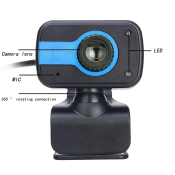 Fotoaparat, Video Kamero Visoke Ločljivosti Spletna Kamera Vgrajen Mikrofon 360-Stopinjski Zasuk za Online Študij Srečanje Kliče