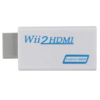 3,5 mm Avdio Video Izhod, 1080P HDTV Monitor Za Wii, da HDMI Wii2HDMI Adapter Pretvornik Bela Črna