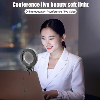 4 Palčni Video Konference, Strokovni Prenosni 48pcs LED osvetlitev Nastavljiva Živo Krog S Posnetka Selfie Obroč Svetlobe