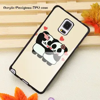 Lovey Panda Telefon Primeru pleksi steklo, Akril TPU primeru telefon Za Samsung Note20 10 9 8 7 5 Pro ULTRA