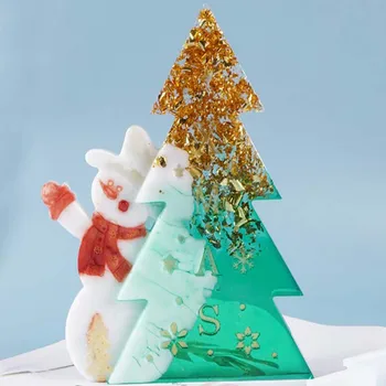 Božično Drevo Snežinka Torto Silikonsko Plesni Plesni Epoksi Smolo Jasno Silikonsko Plesni Božič Nakit, Izdelava