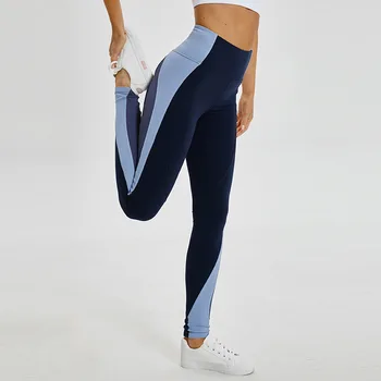 Novo hip-dviganje teče tesen vgradnjo stretch zunanjo rabo, športna fitnes hlače ženske visoko-pas nasprotno, šivanje joga hlače
