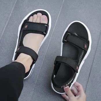 ZEEKSON Poletje Novo Študent Velcro Moški Sandali korejski Moda Priložnostne Copate Plima Čevlji Potovanja Hoja Non-slip Sandali
