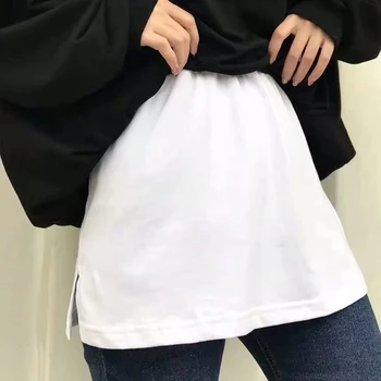Pulover Dno Artefakt Robom Slim Belo Obleko Notranjo Rabo Prekrivajočih Krilo Kritje Rit Majhen Prdec Zavese Dno Krilo Ženske