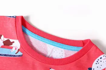 SAILEROAD Otroci Žep Dolg Rokav Obleka Živali Pes otroške obleke za dekleta Princesa Obleko za Jesen Otroci Obleko