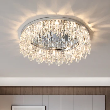2021 novih sodobnih stropni lestenec chrome za dnevno sobo, spalnica krog led lestenec za kuhinjo doma dekor razsvetljave v zaprtih prostorih