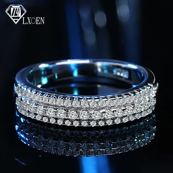 LXOEN Exquisite Inlay Druzy Round Zirconia Engagement Ring With White Gold Color Rings for Women Party Jewelry Accessories anel