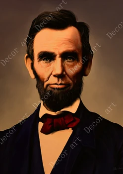 Ameriški Državljanski Vojni Je Abraham Lincoln Platno Slikarstvo Letnik Stenske Slike Kraft Plakat, Prevlečeni Stenske Nalepke Doma Dekoracijo Darilo