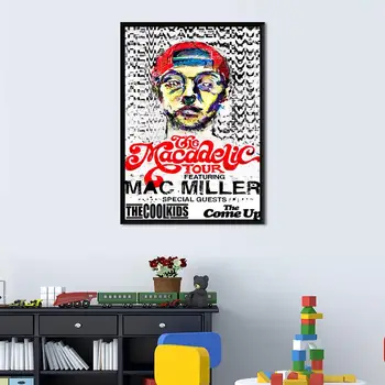 Platno, Tisk Steno Umetnost, Slikarstvo, Umetnost, Fotografijo, Mac Miller Tour Plakat za Dnevni Sobi Doma Dekor