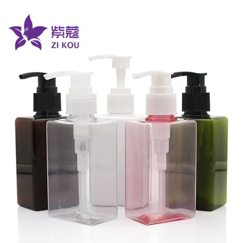 High-end 5pcs brezplačna dostava 150 ml kvadratne oblike PETG steklenico s kozmetičnimi strani losjon črpalka šampon losjon črpalka za emulzijo za steklenice