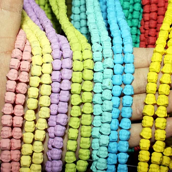 10 mm Naravnih Hematit Kamen Gume Kroglice Buda Glavo Mat Candy Barve Svoboden Kroglice Nakit, Izdelava DIY Zapestnica Pribor 15 