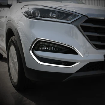 Za Hyundai Tucson 2016 2017 2018 ABS Chrome Spredaj Glavo Foglight Žarnico Vstavite Okrasimo Modeliranje Zajema Trim Styling 2pcs