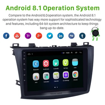 Seicane 2din 9 inch Android 8.1 avto multimedijski Predvajalnik, Avto Radio za leto 2009 2010 2011 2012 MAZDA 3 z GPS, Bluetooth, USB, WIFI