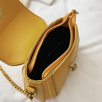 Moda za ženske torba 2020 Žensk zavihek vrečko crossbody oblikovalec sam vrečke za dekleta majhno vrečko nove lady Varovanec vrečko rumena