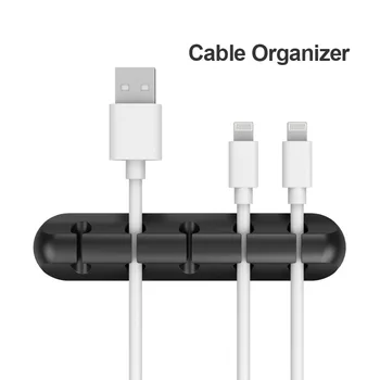 Kabel Organizator Silikonski Kabel USB Navijalec Namizje Urejeno Upravljanje Posnetkov Kabel, Držalo za Miške Slušalke Žice
