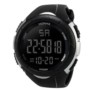 Kvarčne Ročne ure Reloj Hombre Modno Razkošje Akril Digitalne Ure Moške Vojaške Vojske Šport LED Watch 17DEC15
