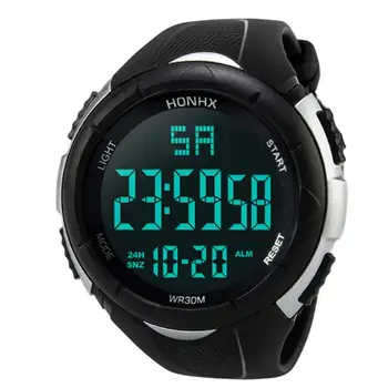 Kvarčne Ročne ure Reloj Hombre Modno Razkošje Akril Digitalne Ure Moške Vojaške Vojske Šport LED Watch 17DEC15