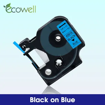 Ecowell 40916 Črna Modra 9 mm, trak za Združljive Dymo D1 40916 oznaka kasete za dymo label manager 160 LM LM 280 oznaka za kavo