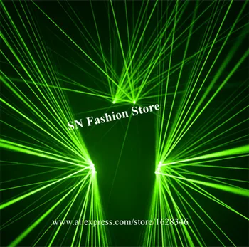 SJ81 DJ fazi kažejo nosi zeleni laser rokavice osvetljeno laserska očala ples kostum led robot moških uspešnosti nosi stranka projektor