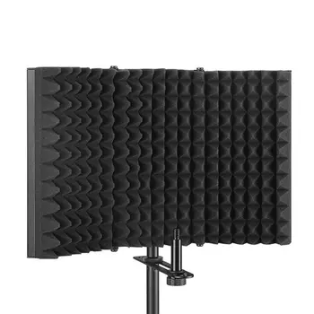 Črna Zložljiva Mikrofon Izolacije Ščit, Nastavljiv Posnetek X3UB