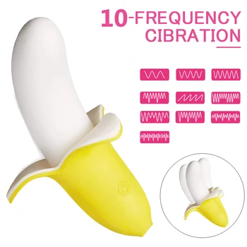 Banana Dildo, Vibrator Za Vagine, G-Spot Stimulacijo Ženske Polni Silikona 10 Vibracije Seks Odraslih Pralni Igrača Za Ženske Nekaj